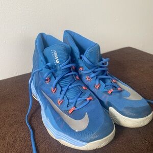 Nike Blue and Orange High-Top Sneakers